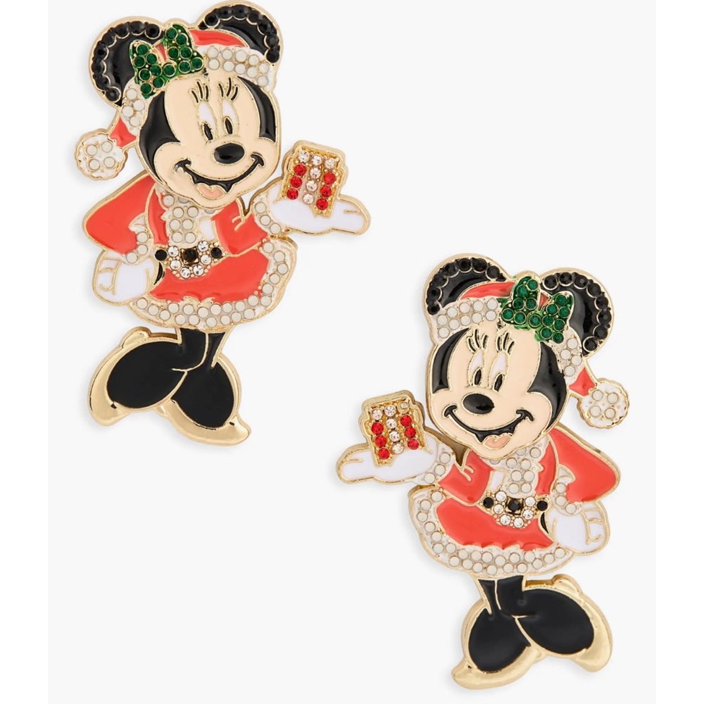 Disney X Baublebar Minnie Mouse Holiday Mrs. Claus Statement Drop Earrings
